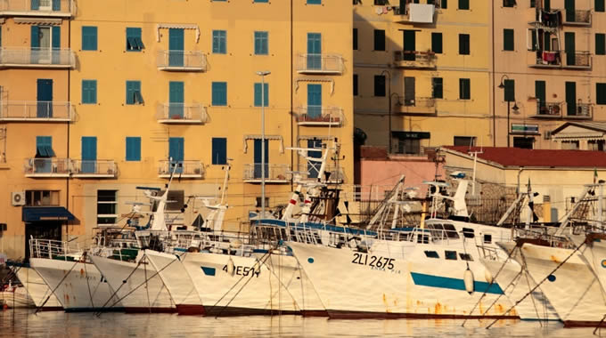 Paranze all'ormeggio al molo Garibaldi, Porto Santo Stefano