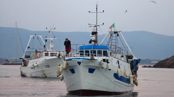 Paranza al rientro in porto, Porto Santo Stefano